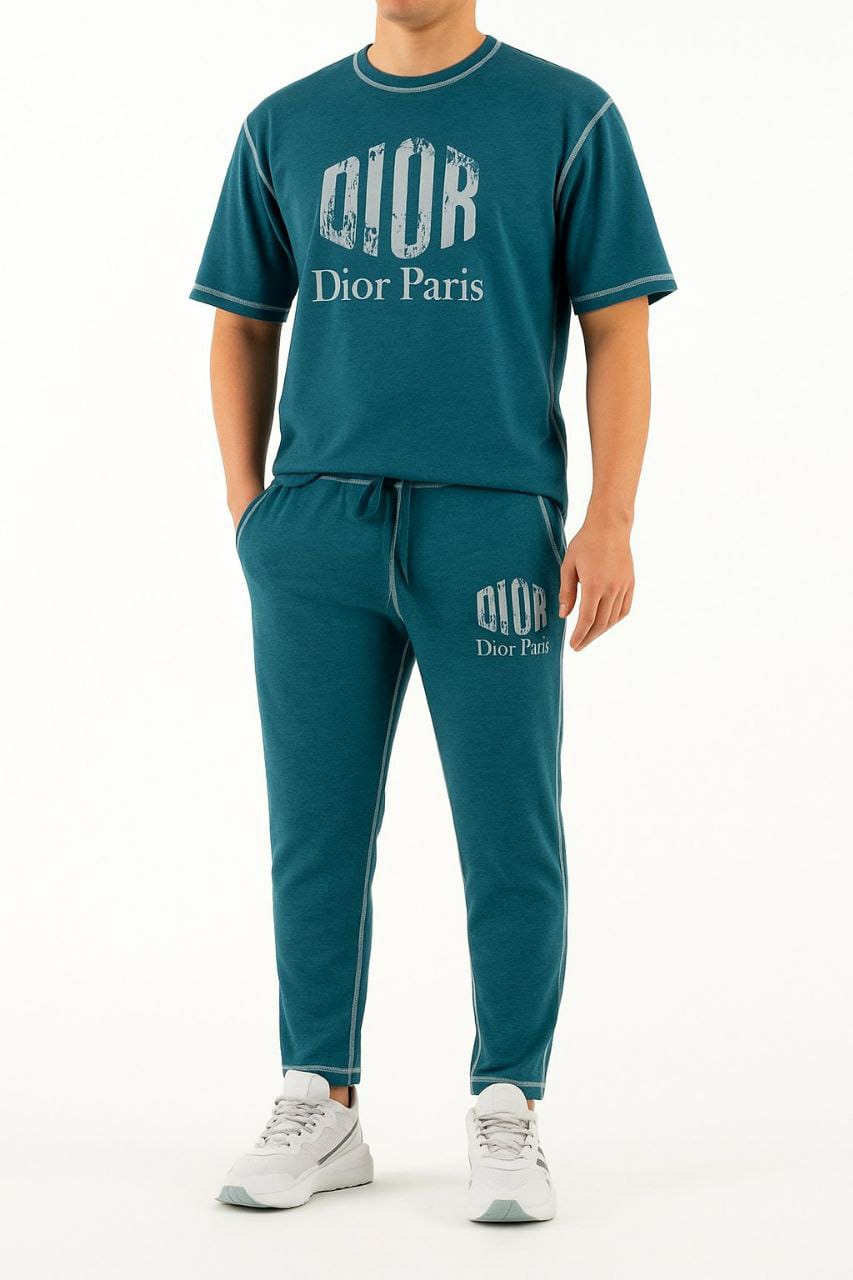 Men’s Casual Two-Piece Tracksuit with Logo Detail