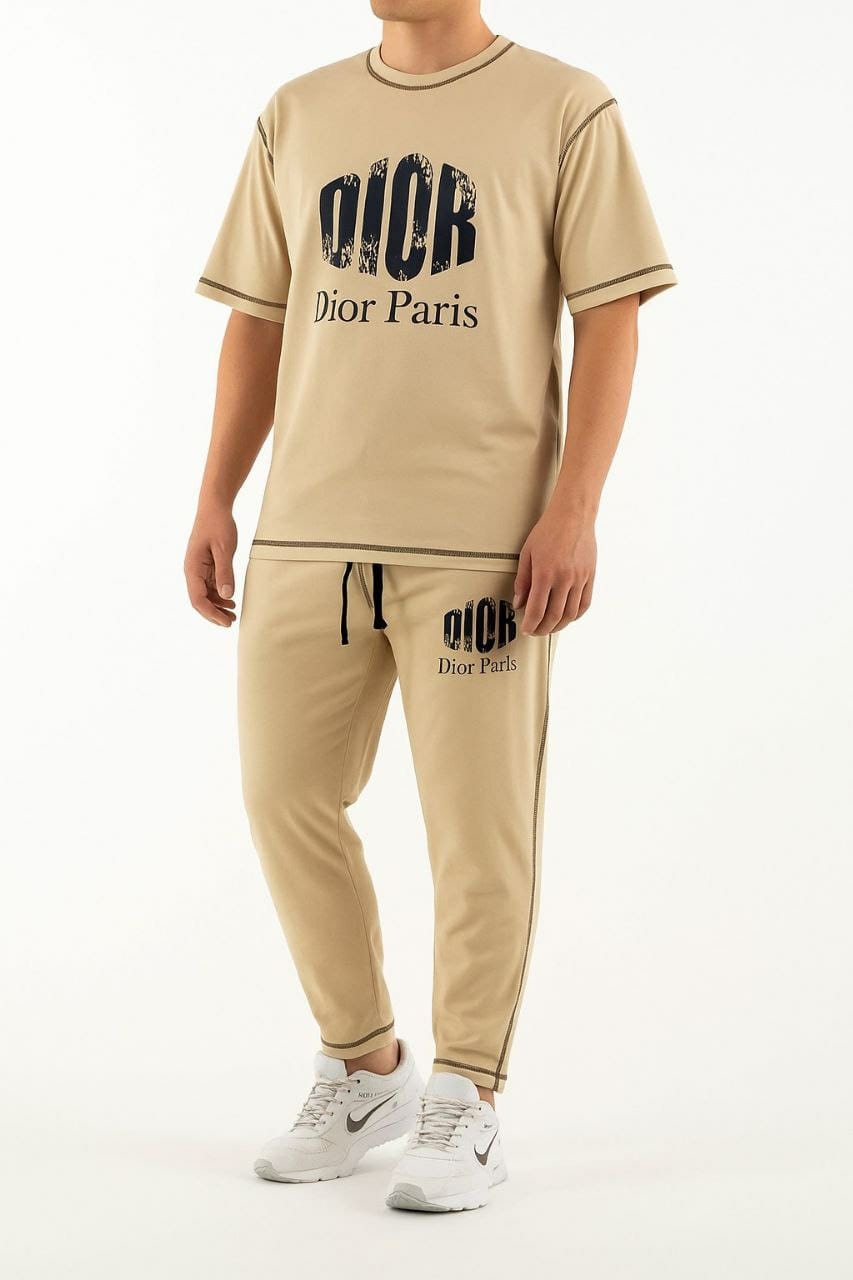 Men’s Casual Two-Piece Tracksuit with Logo Detail