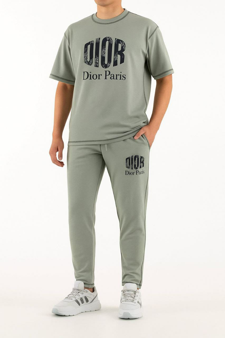 Men’s Casual Two-Piece Tracksuit with Logo Detail