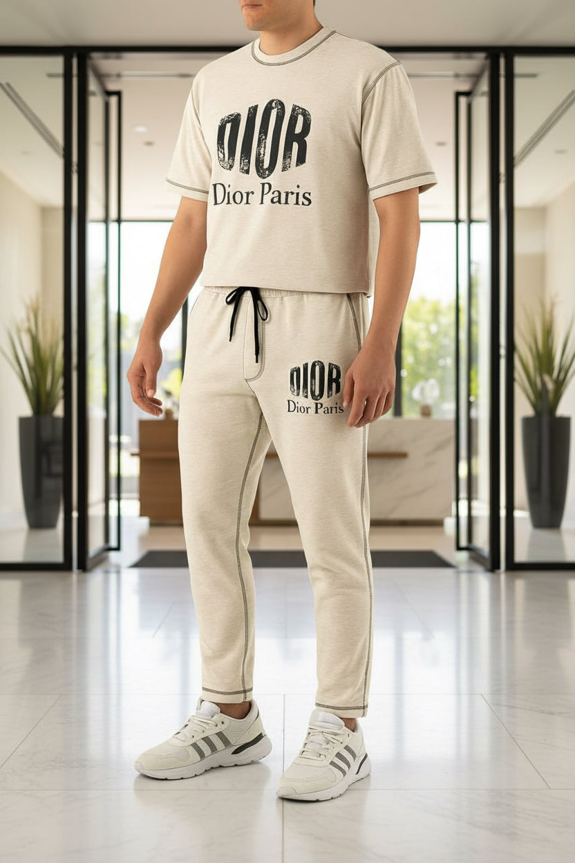 Men’s Casual Two-Piece Tracksuit with Logo Detail | MH Sizes (M-XXL)