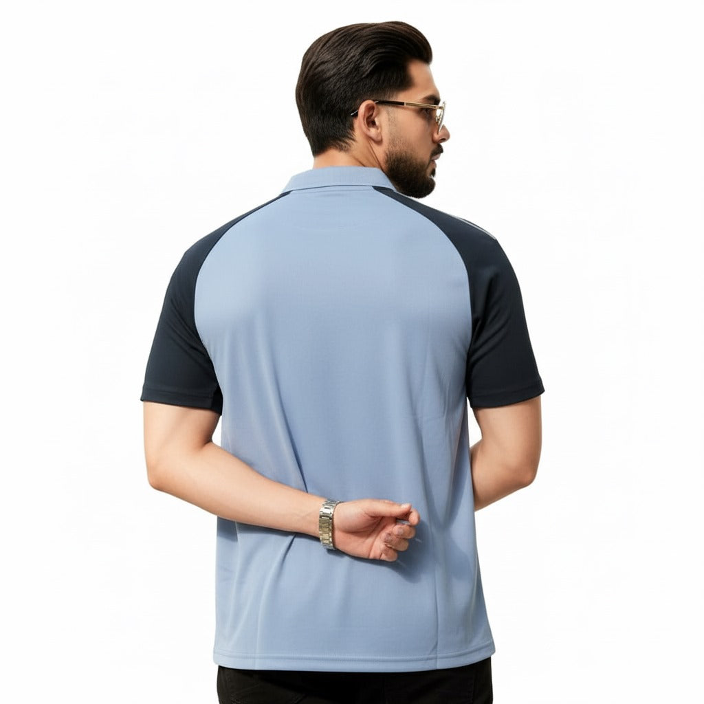 Oversized Men's Polo Zipper Club T-shirt