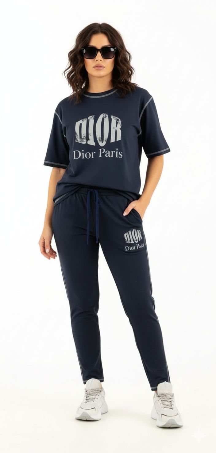 Ledis Casual Two-Piece Tracksuit with Logo Detail