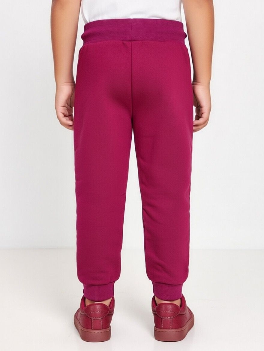 Boys Maroon Embroidery logo Trousers !MH ( 2-12yrs)