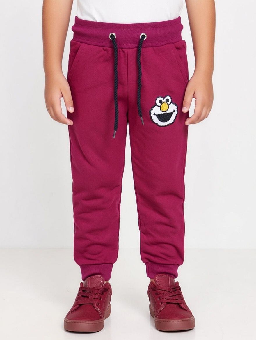 Boys Maroon Embroidery logo Trousers !MH ( 2-12yrs)
