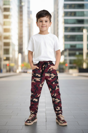 Children’s Camo Jogger Trousers Drawstring Camouflage | Sizes 1-8 Years | MH