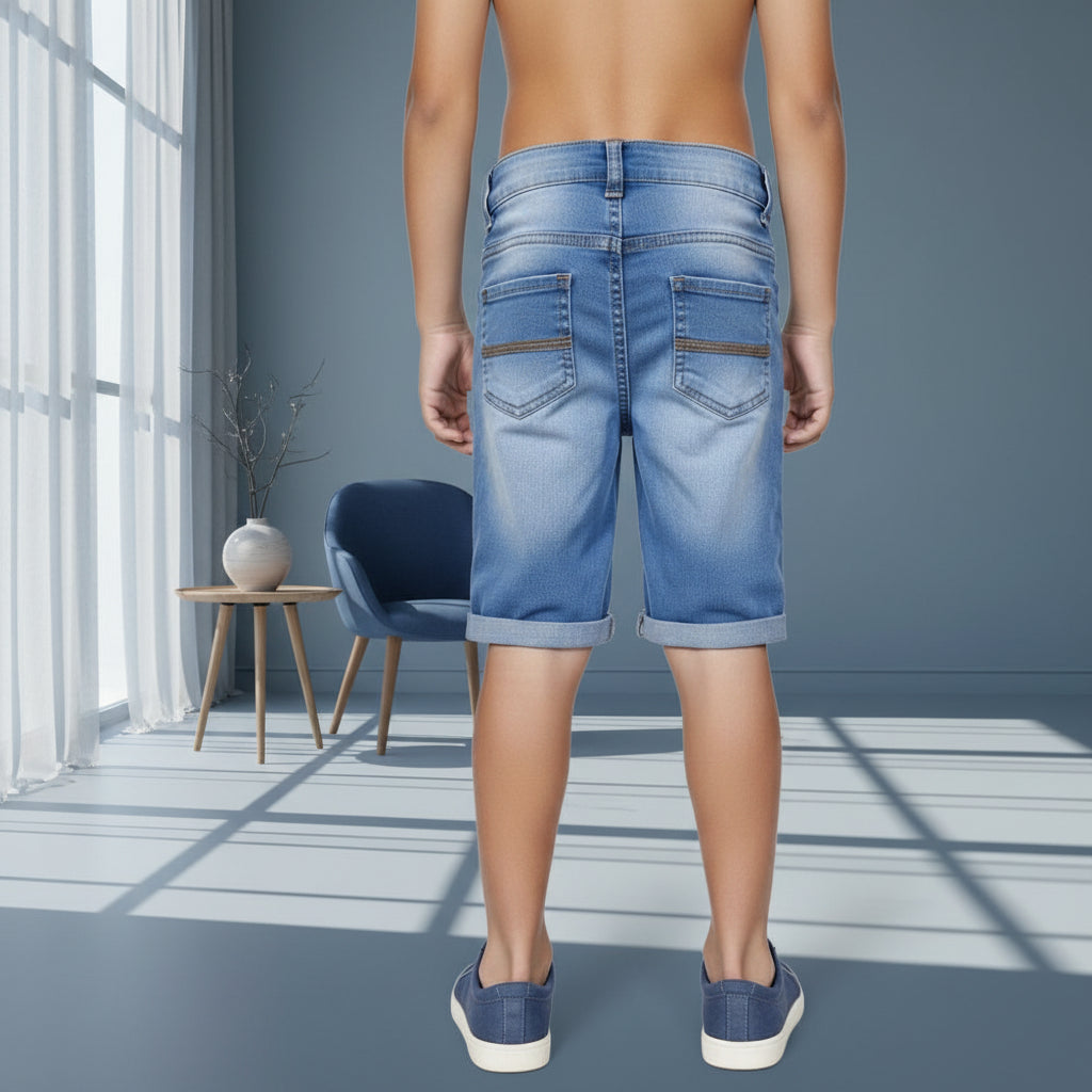 Kids' Distressed Denim Shorts – Stretch Cotton Jean Shorts with Rolled Hem (Ages 1-12)
Product Descr| MH