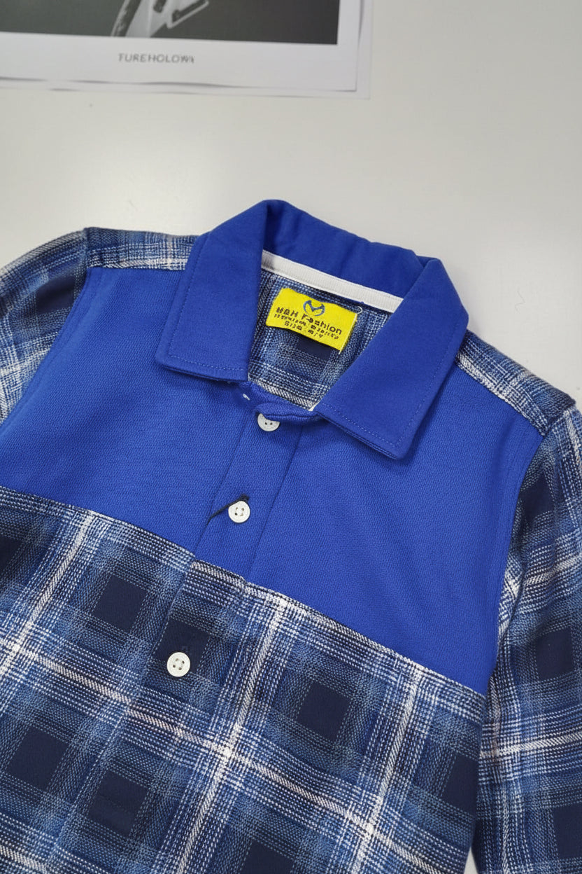 Boys' Premium Plaid Button-Down Shirt – Western Yoke Cotton Long Sleeve (Ages 3-14)