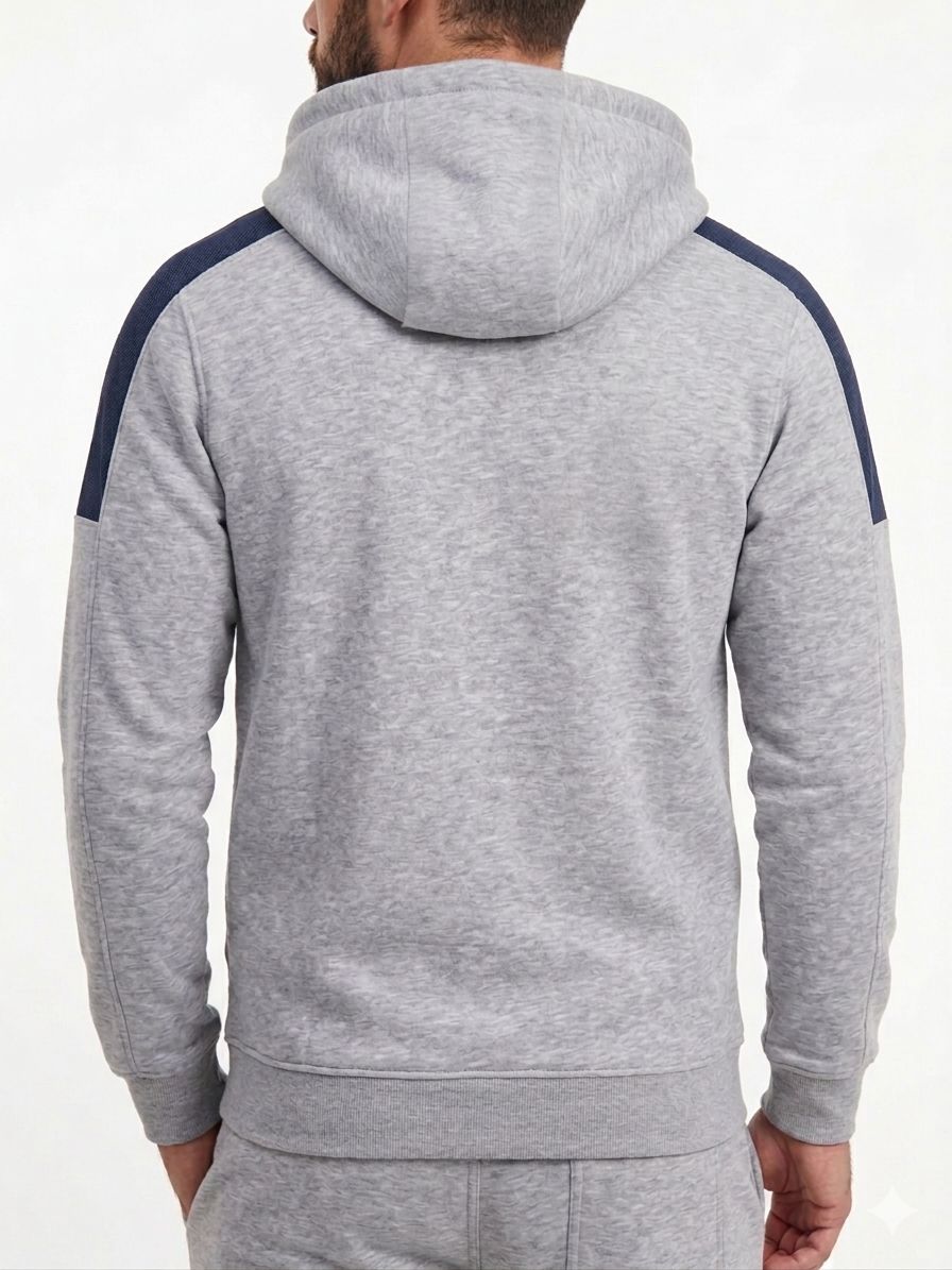 Premium Men’s Zip Hoodie Grey – Comfortable Streetwear Jacket | Sizes S-XXL | MH