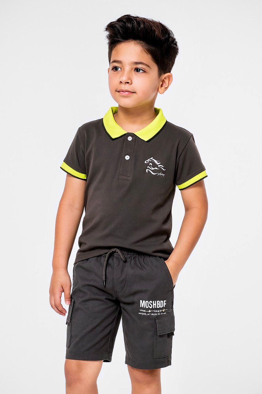 Boys Premium Polo T-Shirt | Classic & Contrast Collar | Embroidered Logo | Age 9–16 Years | UAE