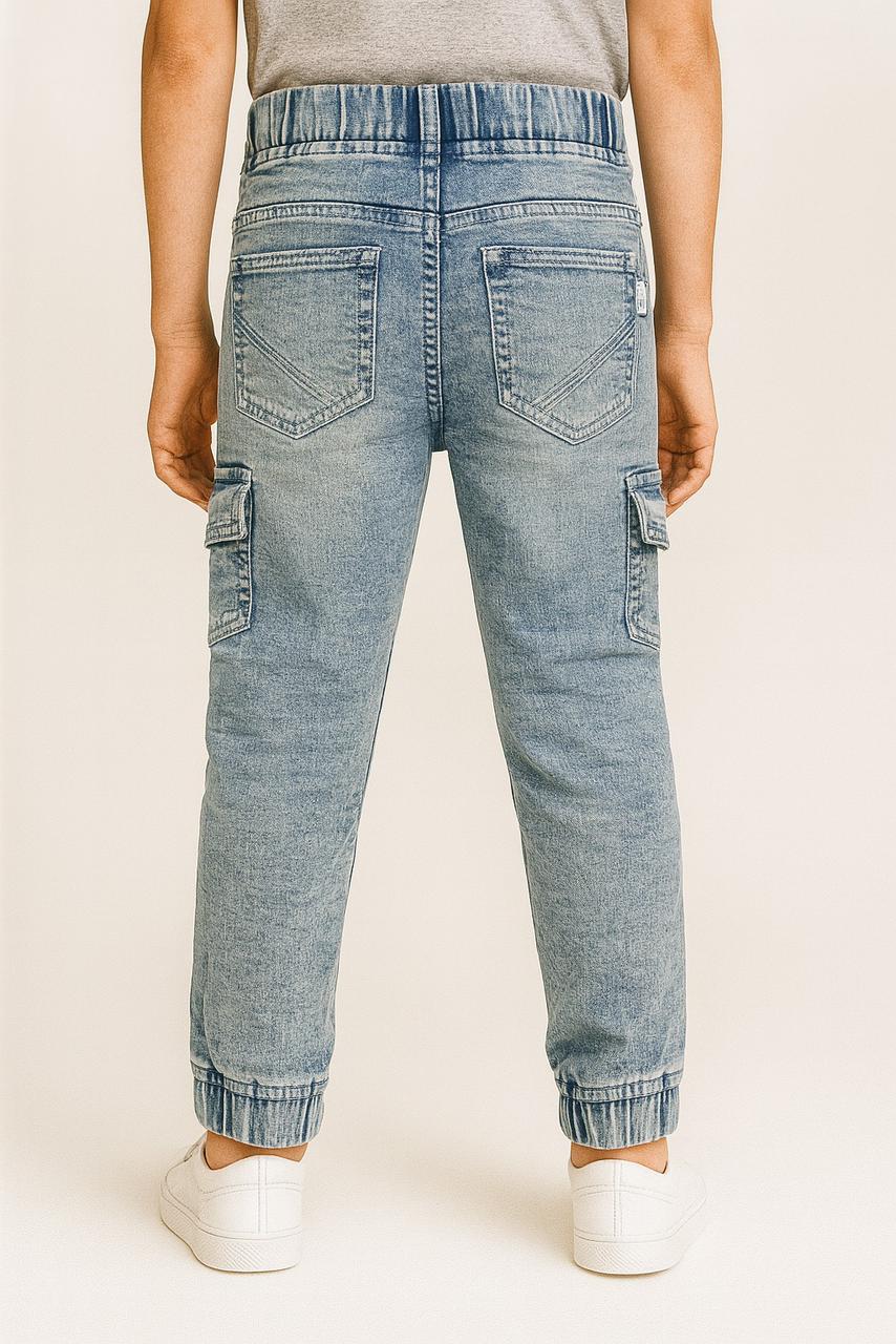 Boys SEBREME Print Cargo Denim Jogger I MH