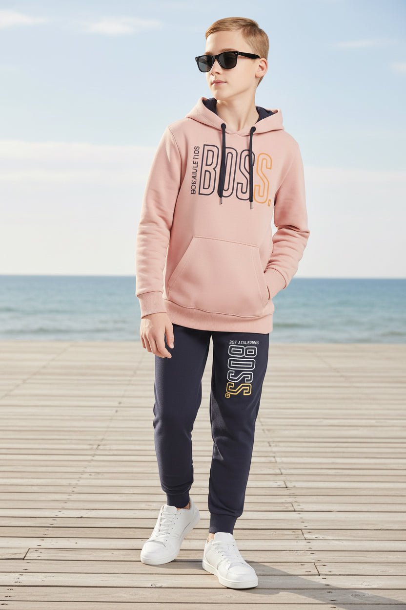 Kid Boys Hoodie & Joggers Tracksuit Set | Sizes 9-16Years | MH