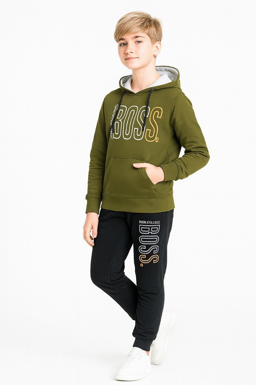 BOSS Athletics Kids' Logo Tracksuit Set Mint/Navy) / MH