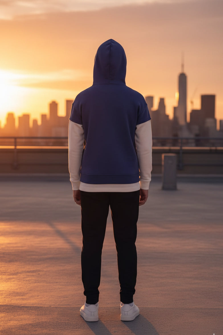 Kid Boys Layered Design Hoodie & jogger Tracksuit Set | MH