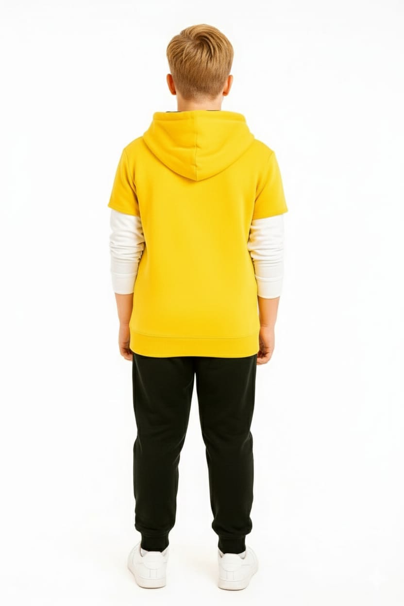 Blue & White Layered Sleeve Acne Studios Hoodie (9-16 Yrs)/ MH