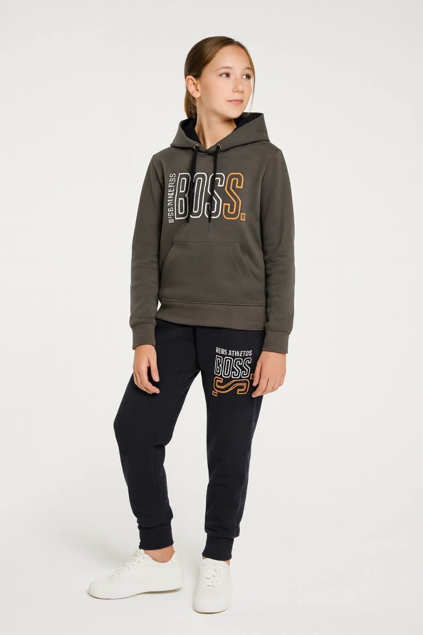 BOSS Athletics Youth Logo Tracksuit Set (Navy/Black) / MH