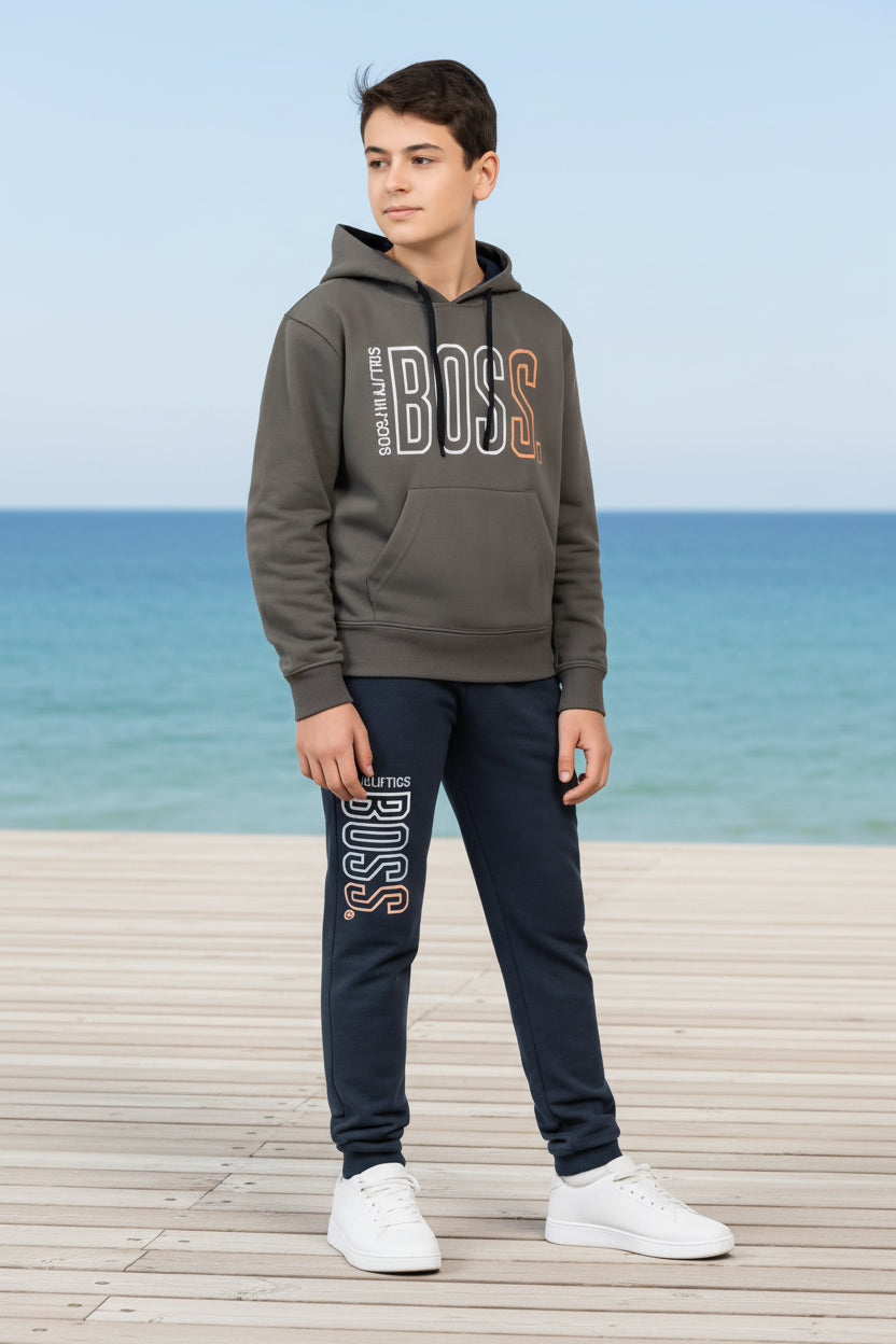 Kid Boys Hoodie & Joggers Tracksuit Set | Sizes 9-16Years | MH