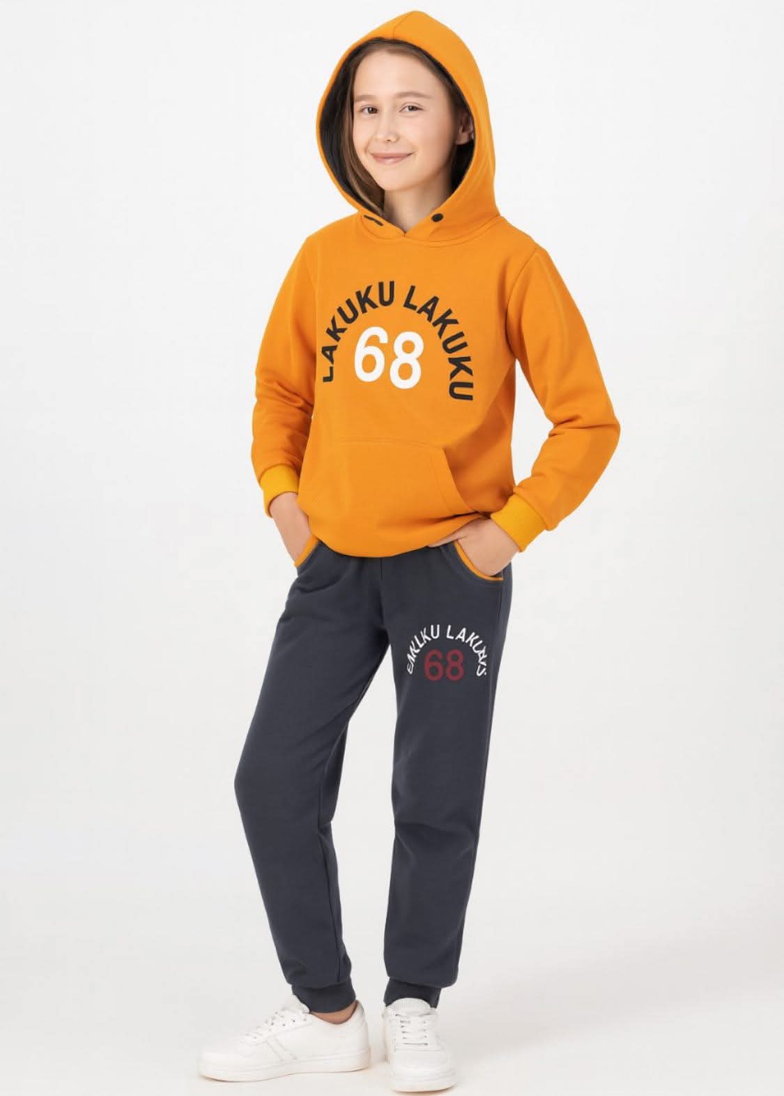 LAKUKU 68 Youth Fleece Hoodie and Jogger Tracksuit Set . / MH