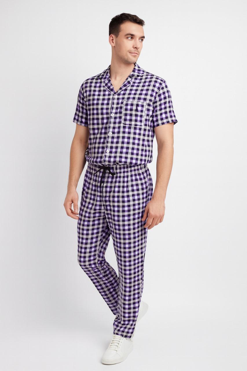 Men's Red, Black, and White Checkered Loungewear Set ./ MH