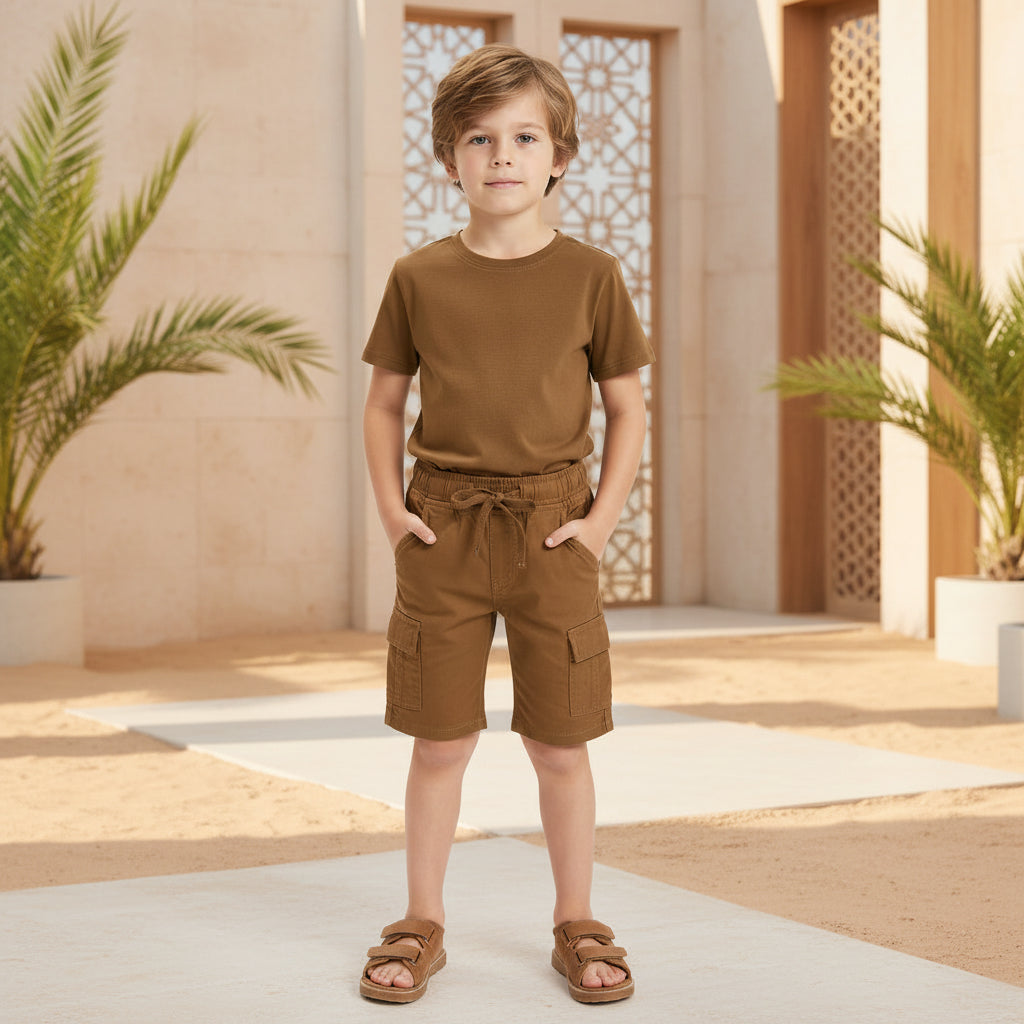 Kids' Distressed Twill Jean Shorts – Premium Stretch Cotton Shorts (Ages 1-12)