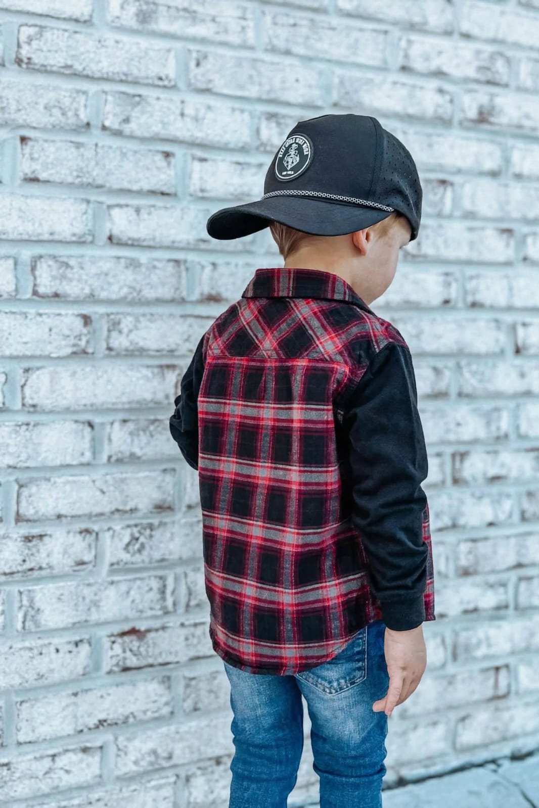 Trendy Kids Cotton Long Sleeve Shirt – Check Pattern & Knit Sleeve Design (1-12yrs)MH