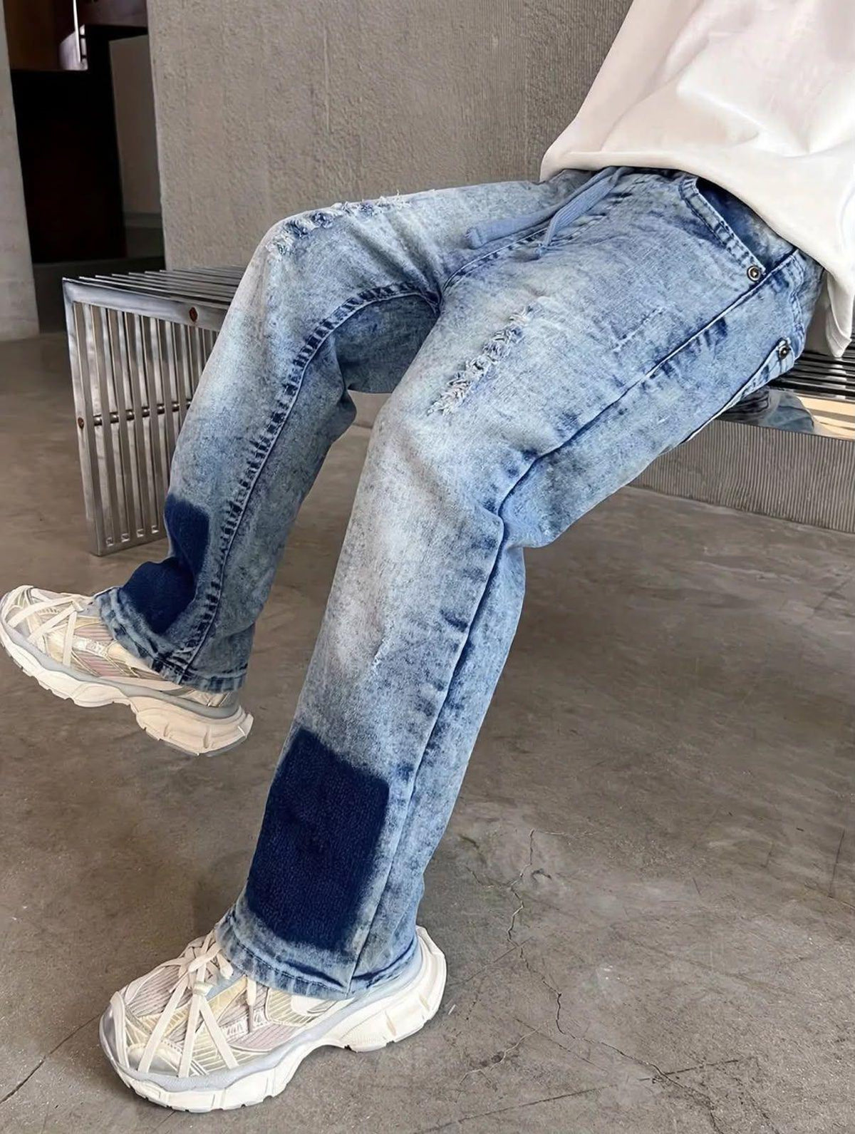 Kids StreetStyle Dual-Tone Denim Pants I Sizes 1-12Years | MH