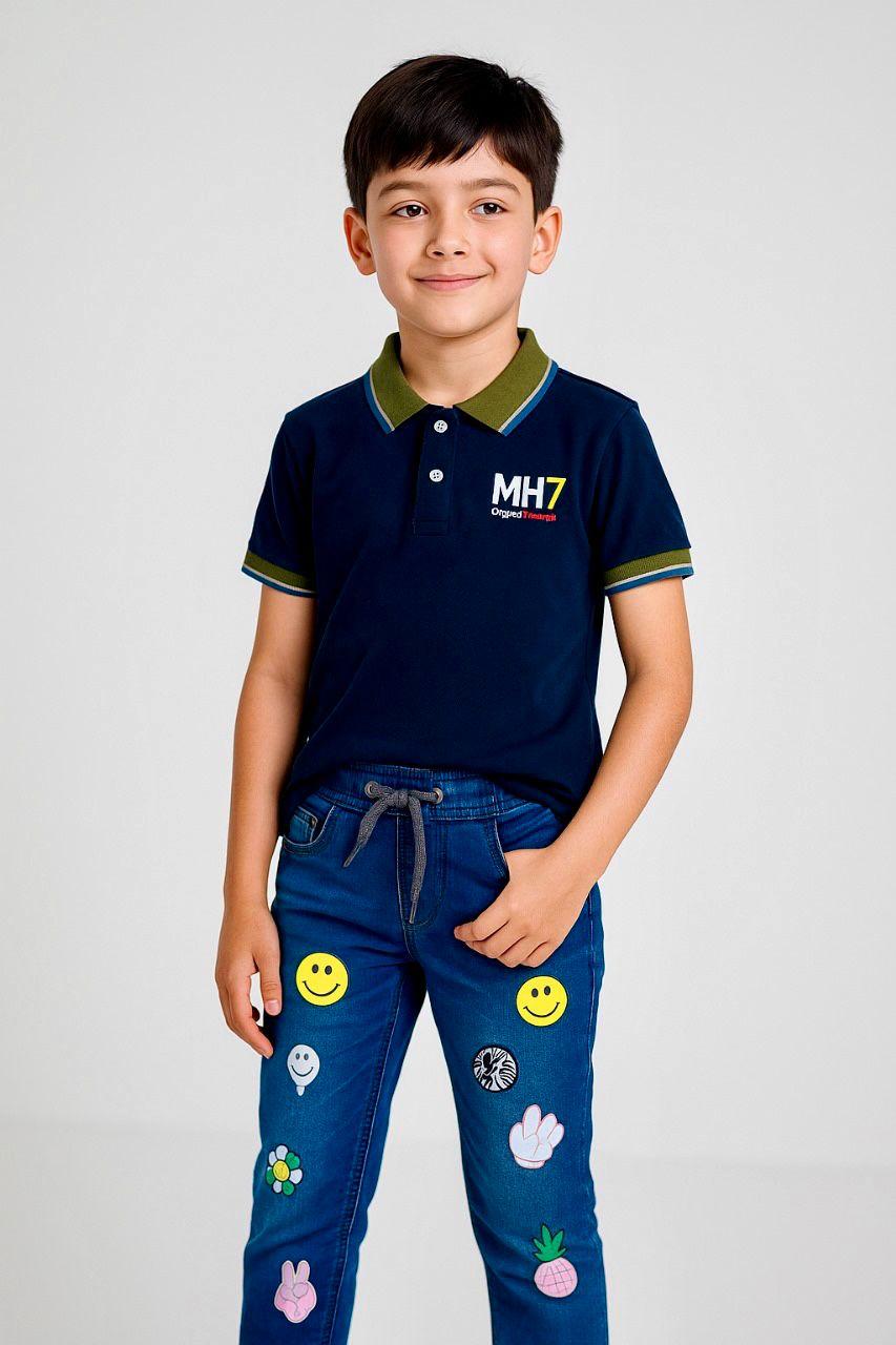 Boys Premium Polo T-Shirt | Classic & Contrast Collar | Embroidered Logo | Age 9–16 Years | UAE