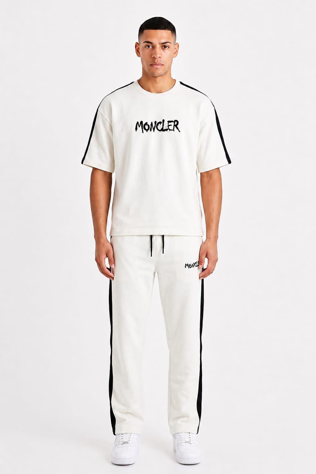 Men’s Sweatshirt & Jogger Co-Ord Set | 2 Colours white orange | Sizes M–XXL | MH