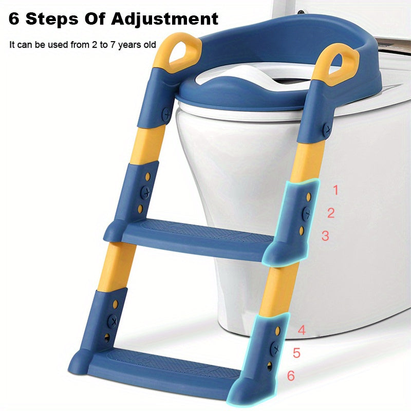 Children's Toilet Foldable Seat Baby Potty Training Seat With Ladder, Christmas, Halloween, Thanksgiving Day Gift Carnival