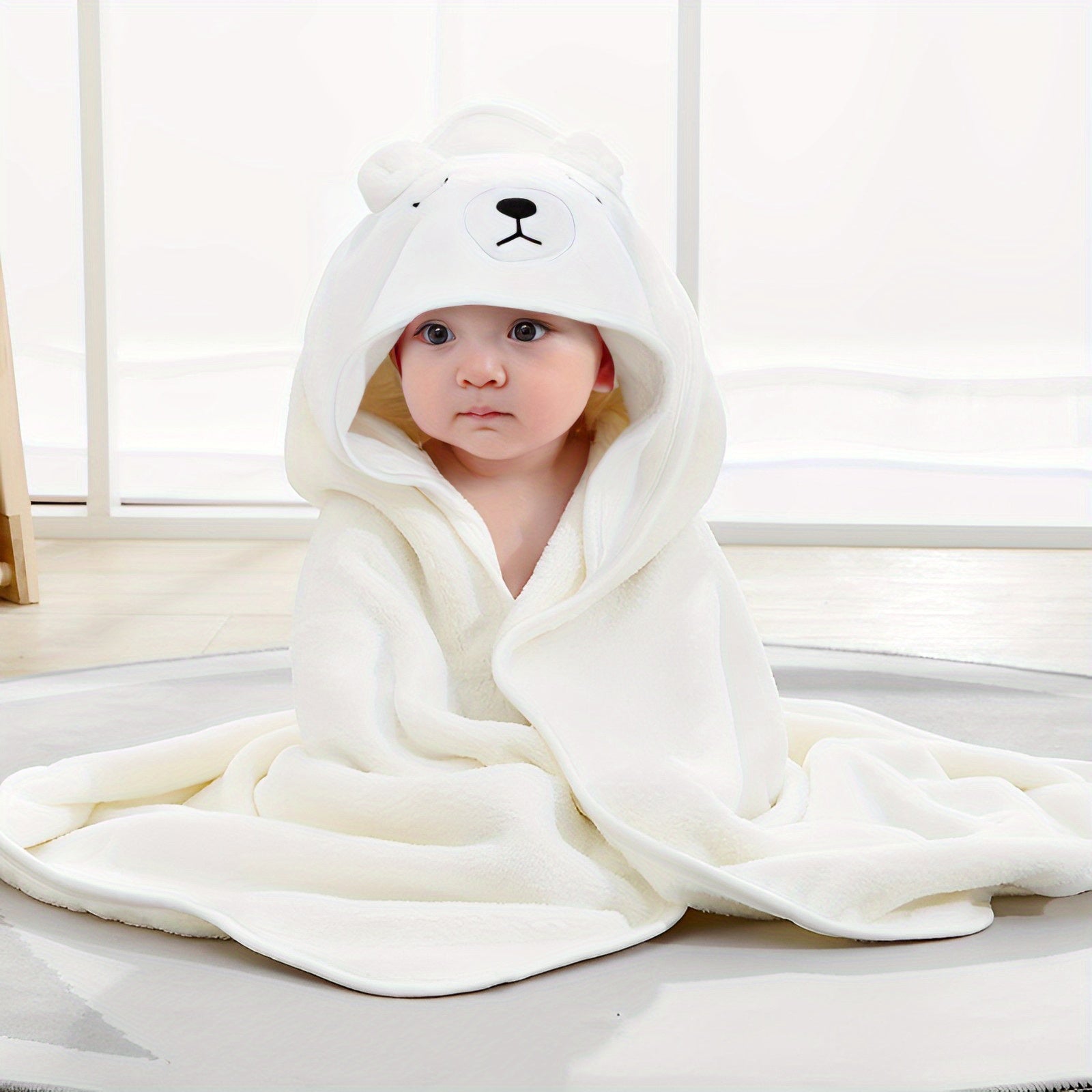 1pc Super Soft And Absorbent Cartoon Animal Infant/Children's Bath Towel Bathrobe - Perfect For Swaddling Boys And Girls, Halloween, Thanksgiving And Christmas Gift