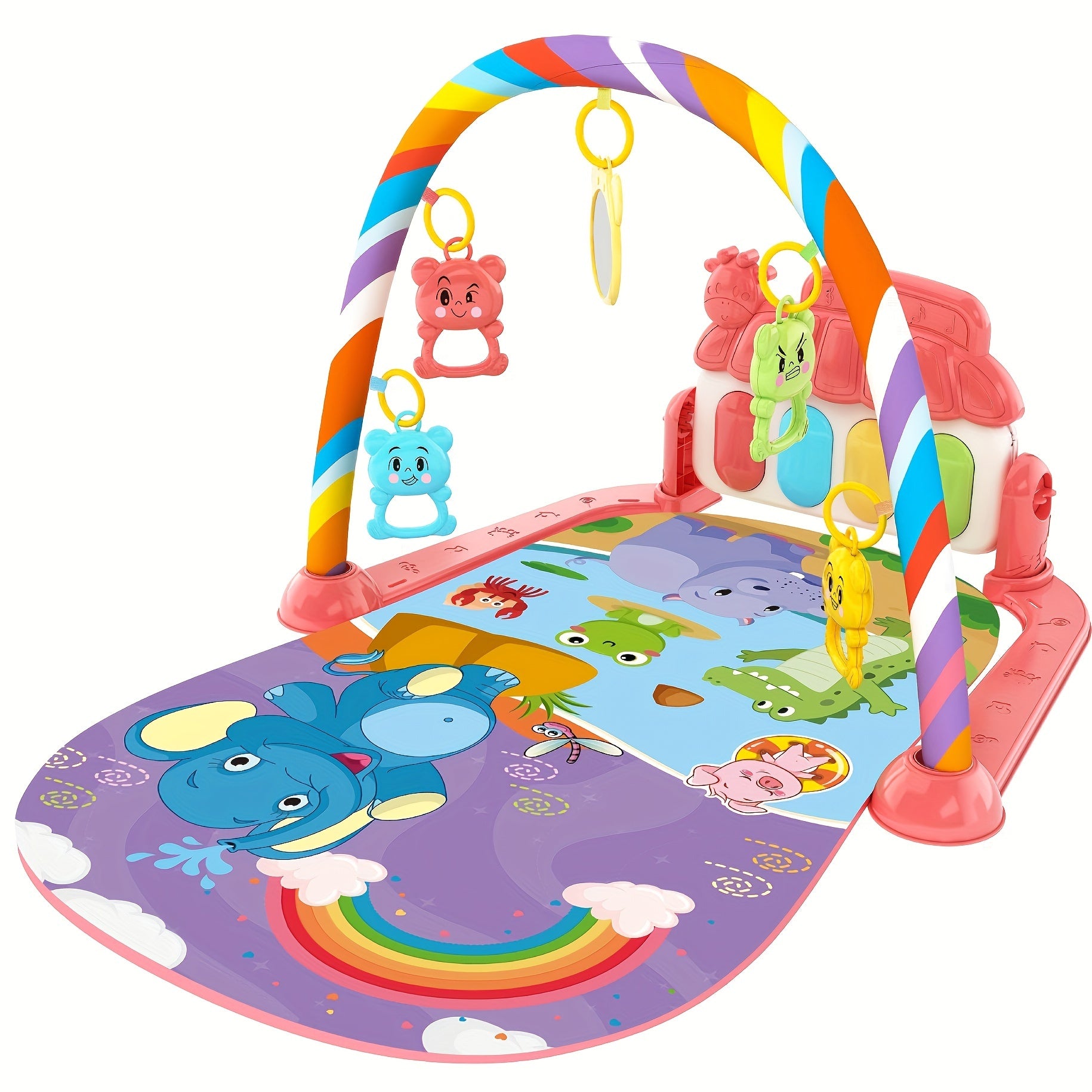 Delight Your Baby with this Fun and Educational Fitness Rack Toy, Piano Play Mat, and Crawling Mat, Halloween, Thanksgiving And Christmas Gift