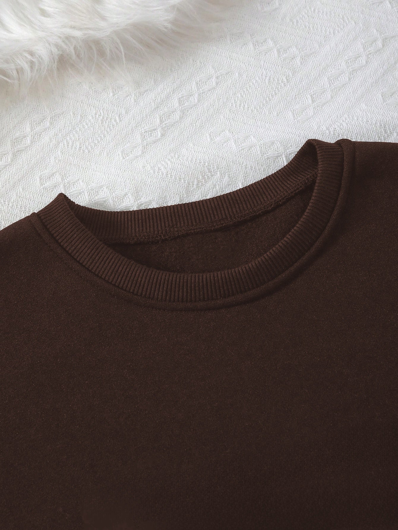 Women'S Long Sleeve Sweatshirt - Soft Pullover Sweater with Brown Heart Pattern,