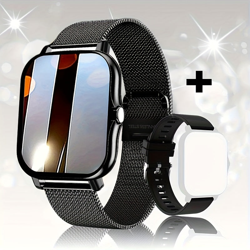 NEW Smart Watch 4.65cmInch With Wireless Calling/Receiving Multiple Sports Modes Sedentary Reminder Weather Forecast Message Notification Borderlessslim Design Multi-SportMode For Android & For IPhone For Men&Women AS A Gift