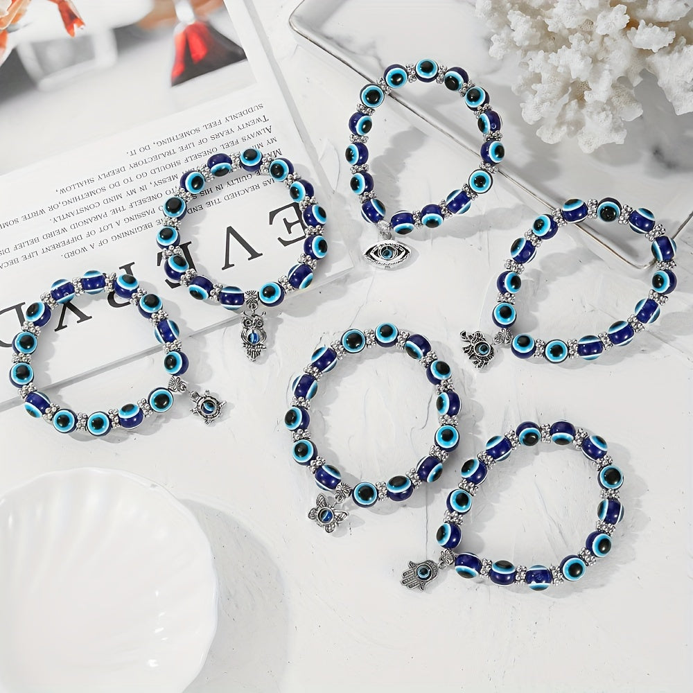 Lucky Evil's Eye Charm Beads Bracelet Protection Jewelry Good Luck Gift