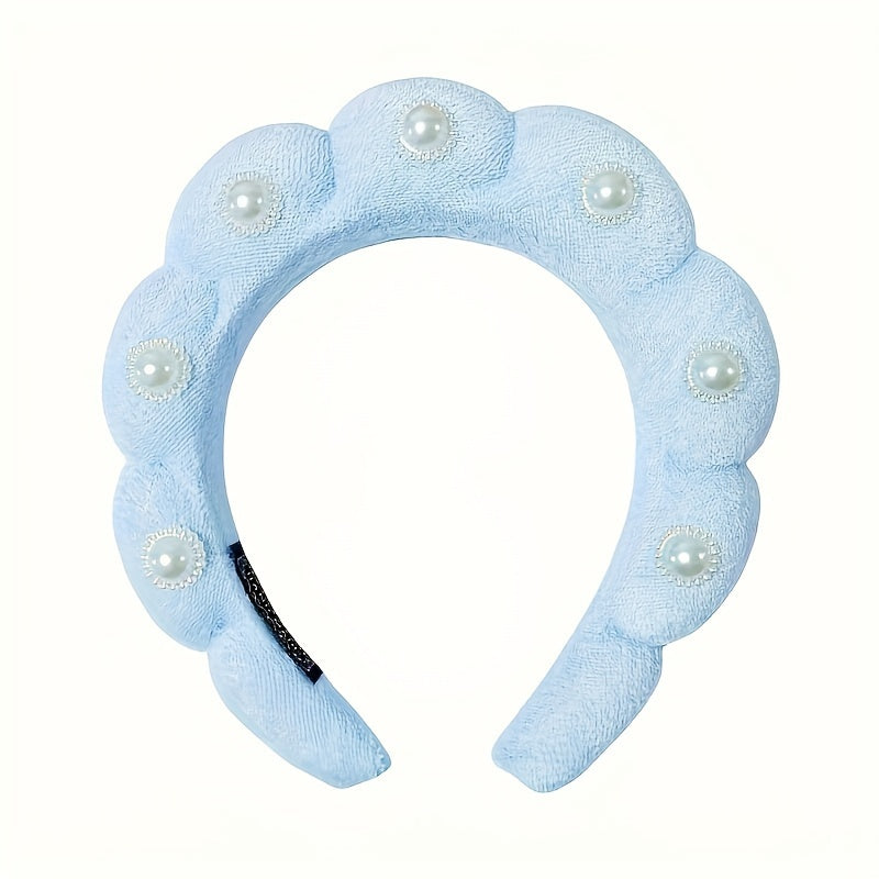 Spa Headband For Washing Face Sponge Makeup Skincare Headband Bubble Hairband For Women  ladies Fashion Headband Puffy Headwear Non Slip Thick Thin Hair Accessory