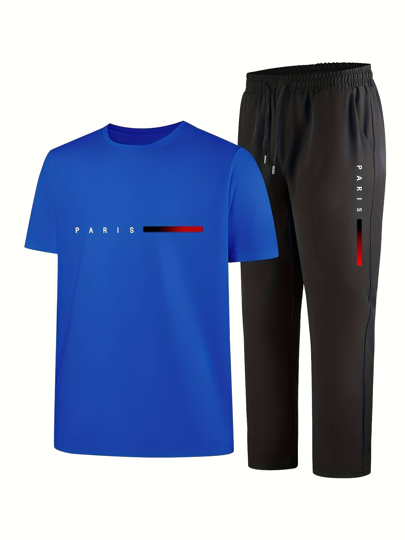Men'S Casual Sports Two-Piece Set Short Sleeve .
