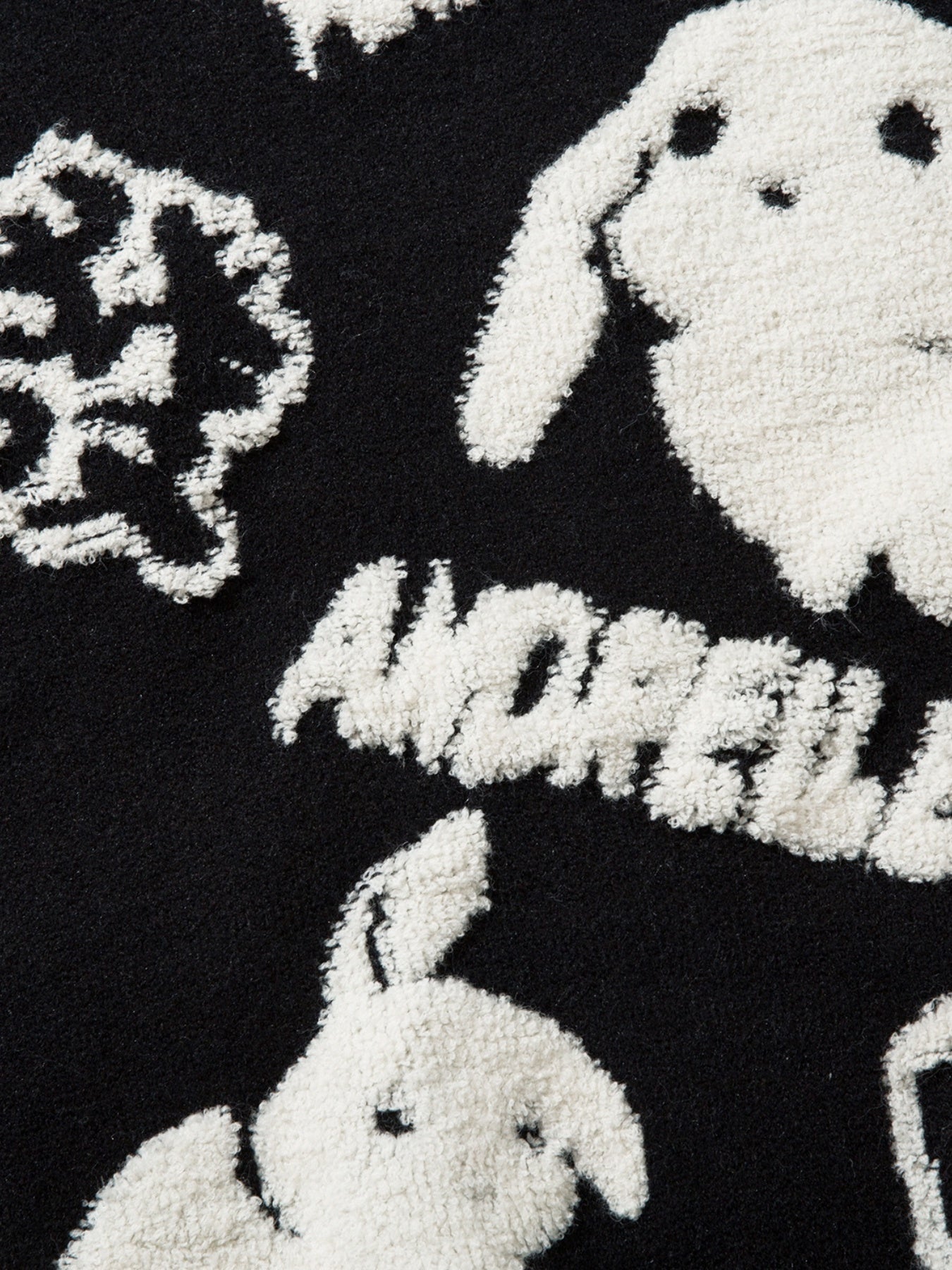 YWFG Cute Knitted Cute Rabbit & Wealth Chenille Embroidery Sweater,