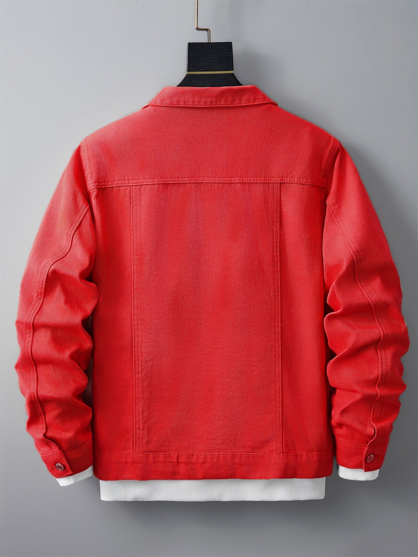 Distressed Ripped Denim Jacket for Men - Stylish Collar,