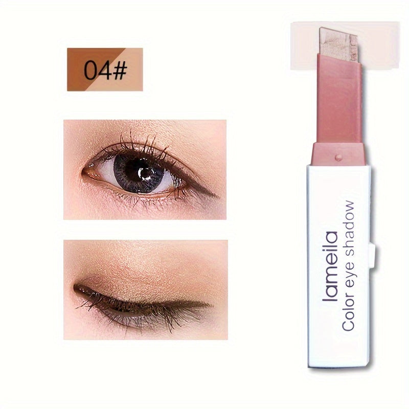 Lazy Eyeshadow Two Tone Gradient Glitter Eyeshadow Stick Waterproof Long .