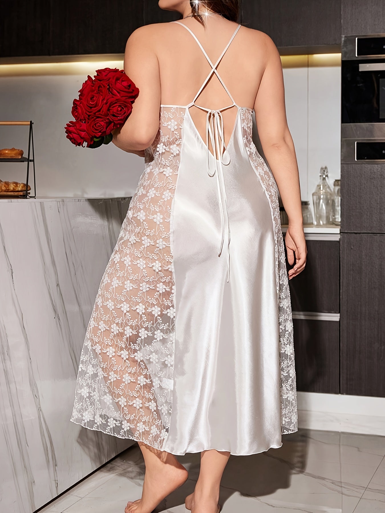 Elegant Long Sleep Dress for Women | V-Neck./MH