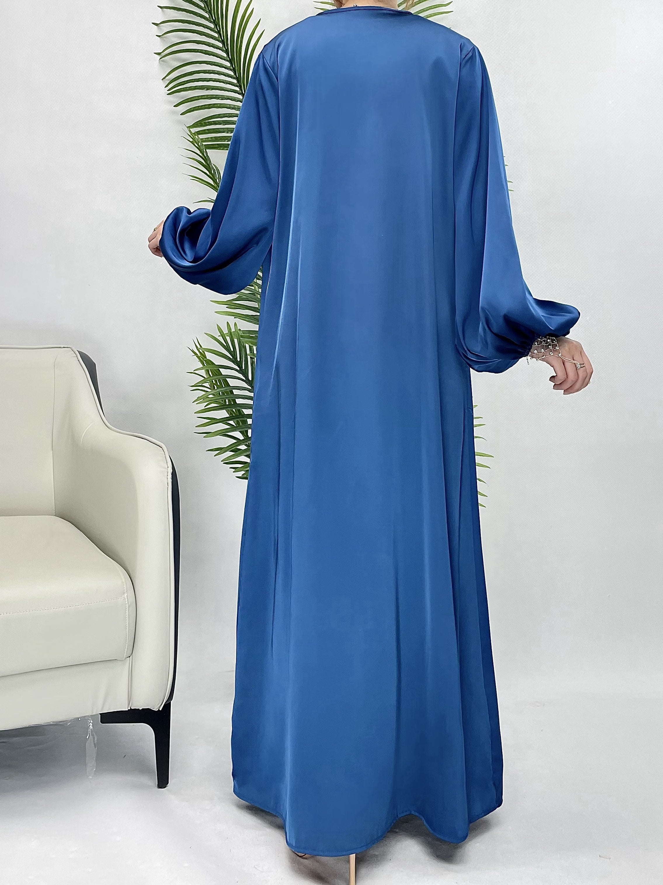 Women's Long Sleeve Solid Abaya
