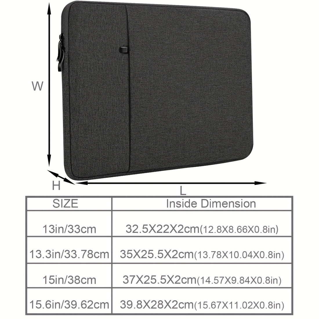 1pc Premium Laptop Briefcase - 13.0-15.6 Inch Water-Resistant,
