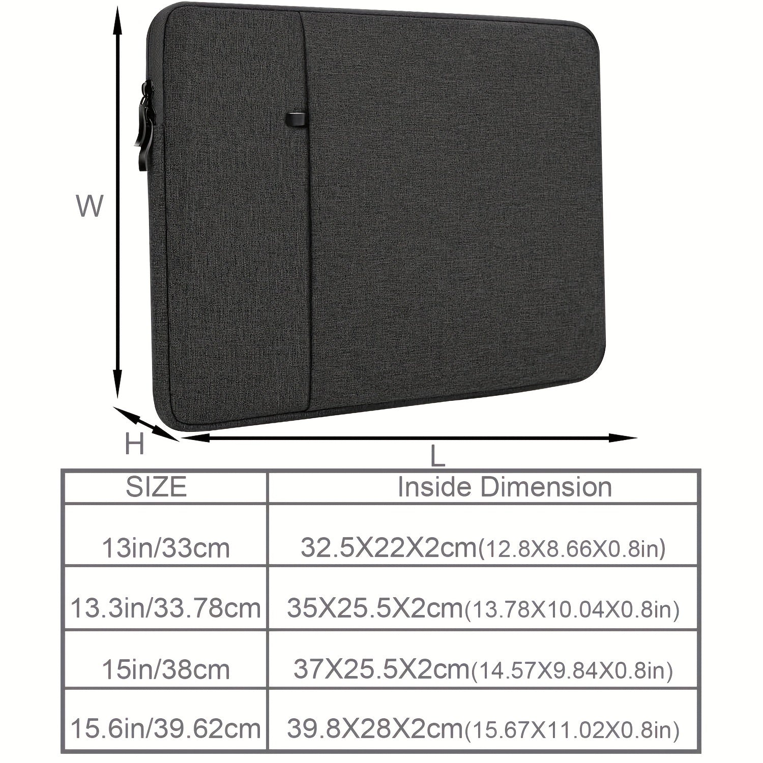 1pc Premium Laptop Briefcase - 13.0-15.6 Inch Water-Resistant,