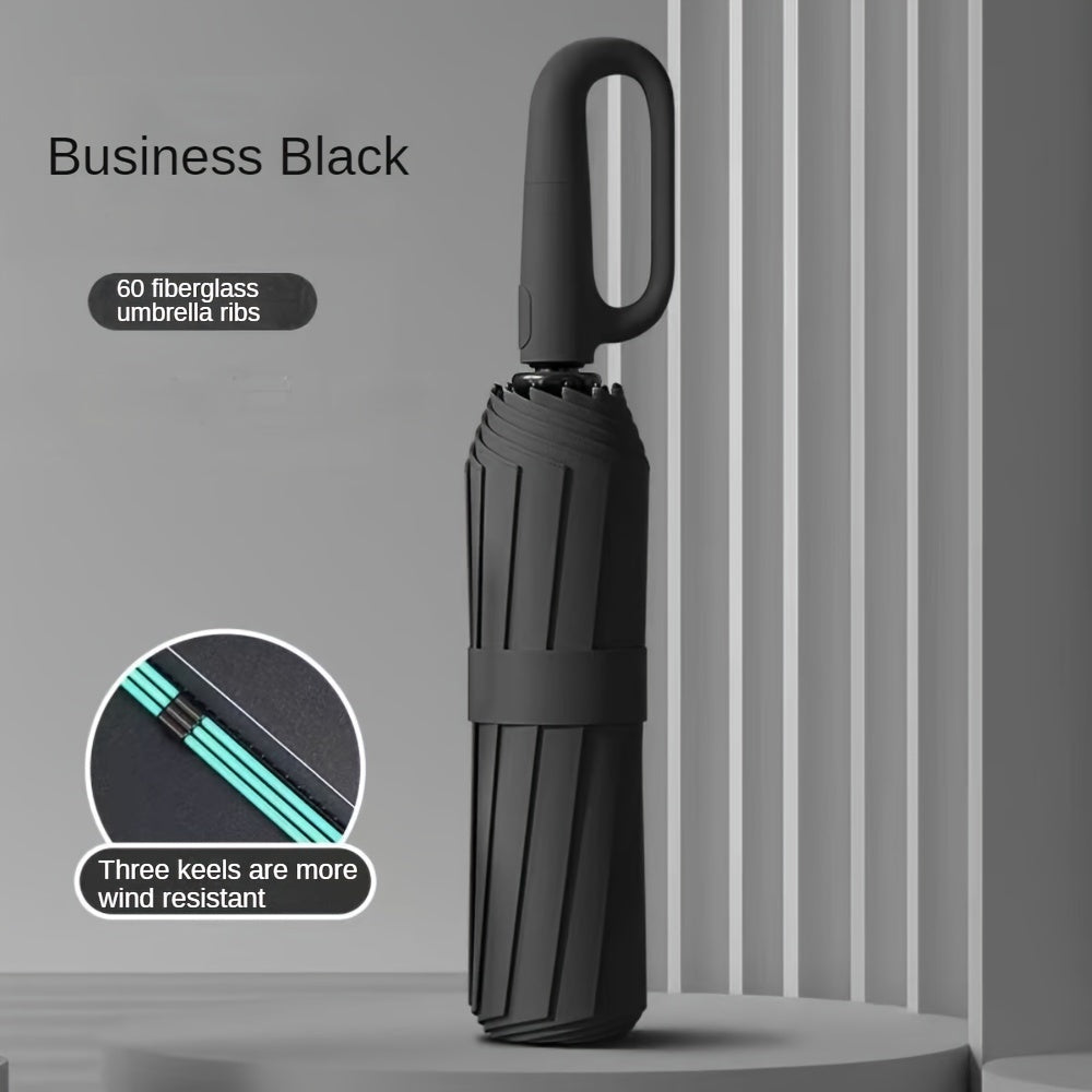 Automatic Umbrella with 10-Rib Windproof Design .