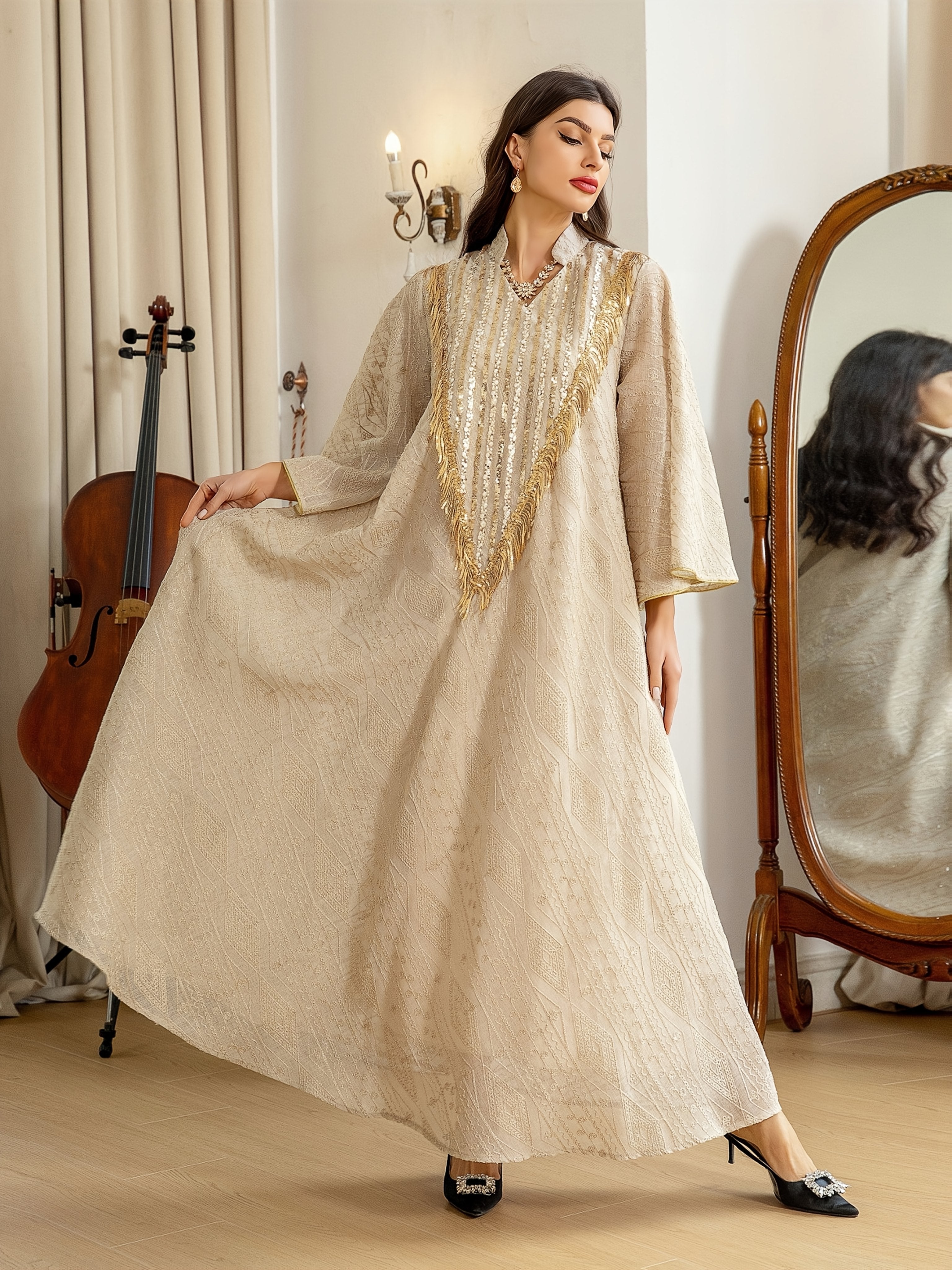1pc Muslim Evening Dress, Arabic Dubai ./MH