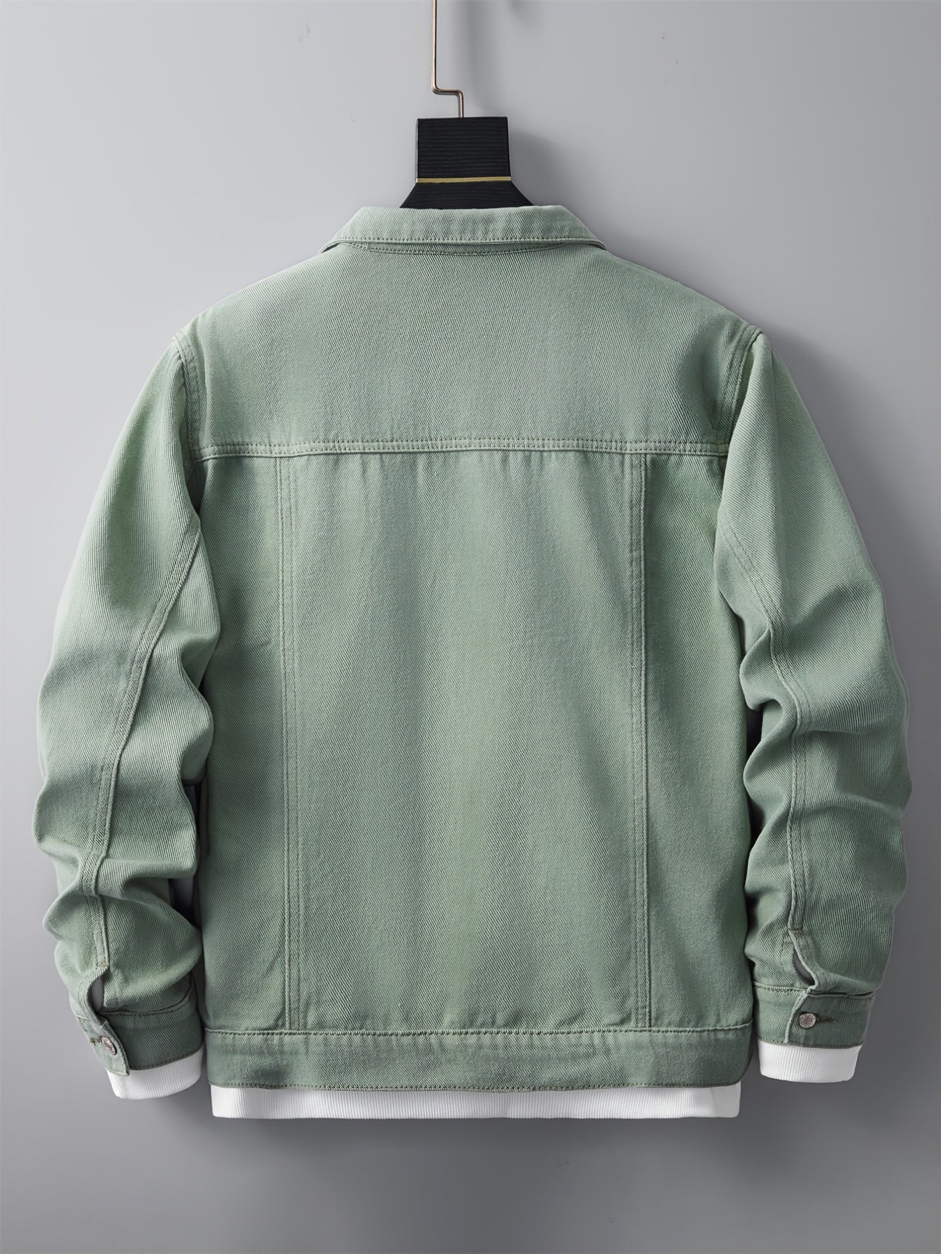 Distressed Ripped Denim Jacket for Men - Stylish Collar,