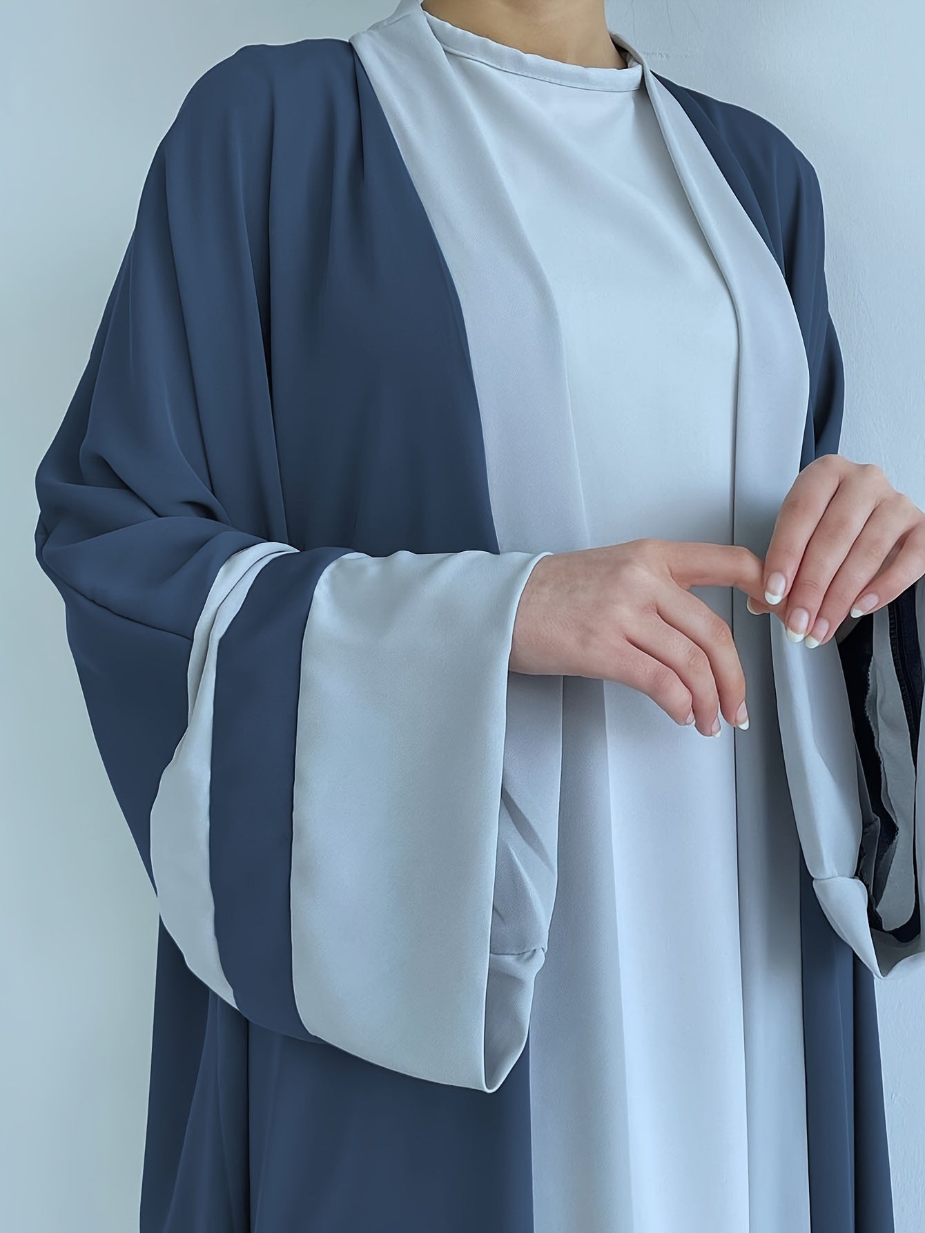 Elegant Two-Piece Abaya Set for Women - / MH