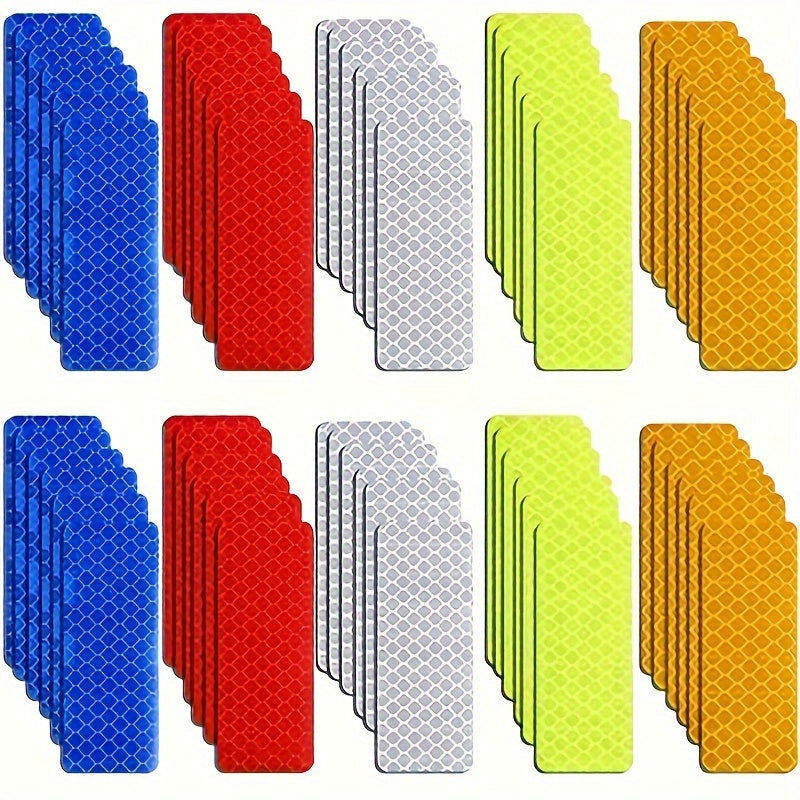 10pcs Car Night Safety Warning Multifunctional Reflective Stickers