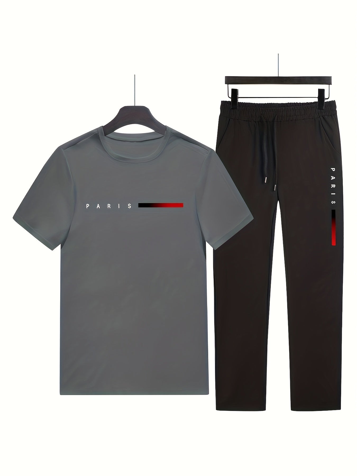 Men'S Casual Sports Two-Piece Set Short Sleeve .