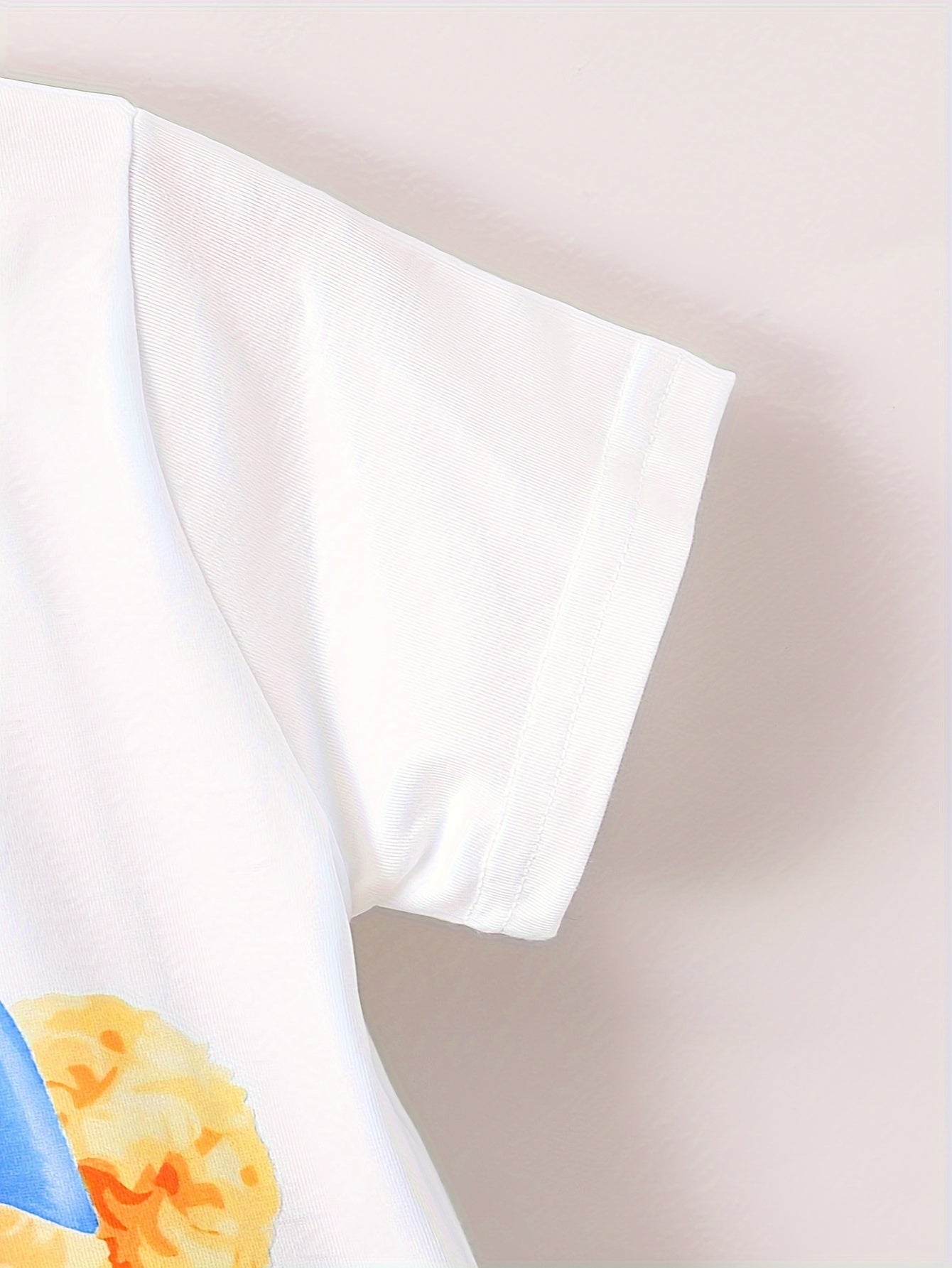 2pcs Boys Casual Cute Teddy Bear Graphic Print Short Sleeve T-shirt.