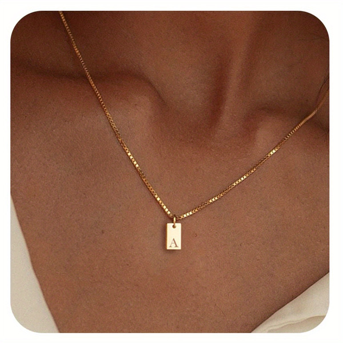 English Initial Letters Necklace 14K Gold Plated Necklace